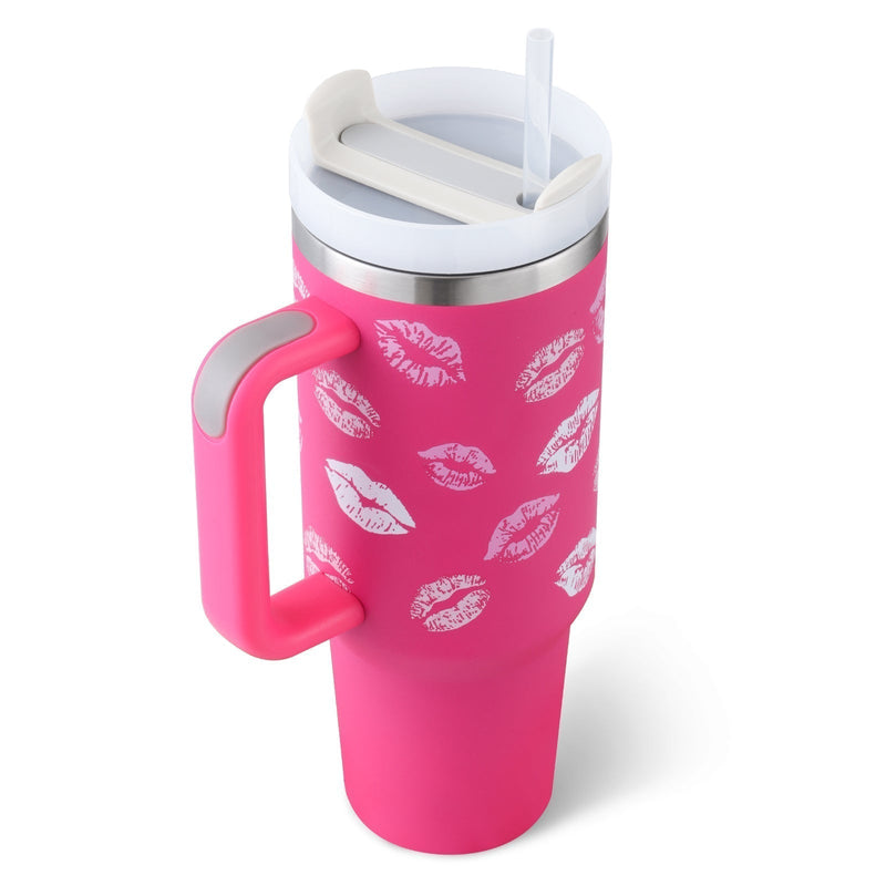 Reisebecher | 1200ML Isolierend Deckel Strohhalm Langlebig Vielseitig-Luzern Mode