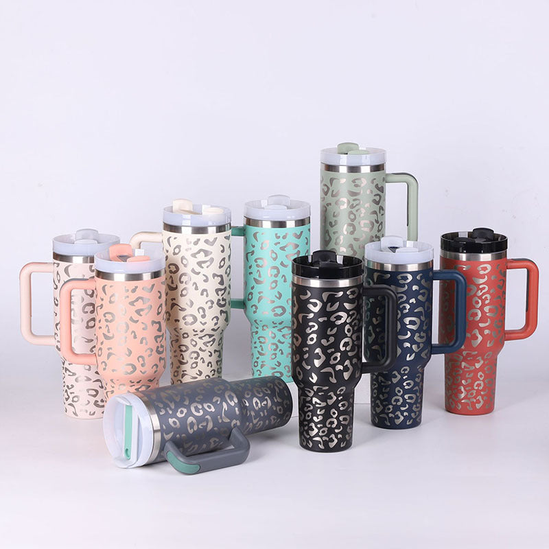 Reisebecher | 1200ML Isolierend Deckel Strohhalm Langlebig Vielseitig-Luzern Mode