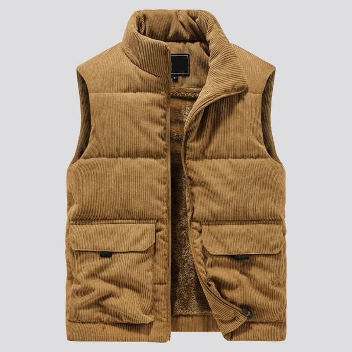 Herren Fleece Pullover mit Reißverschlusstasche, warm-M-Luzern Mode