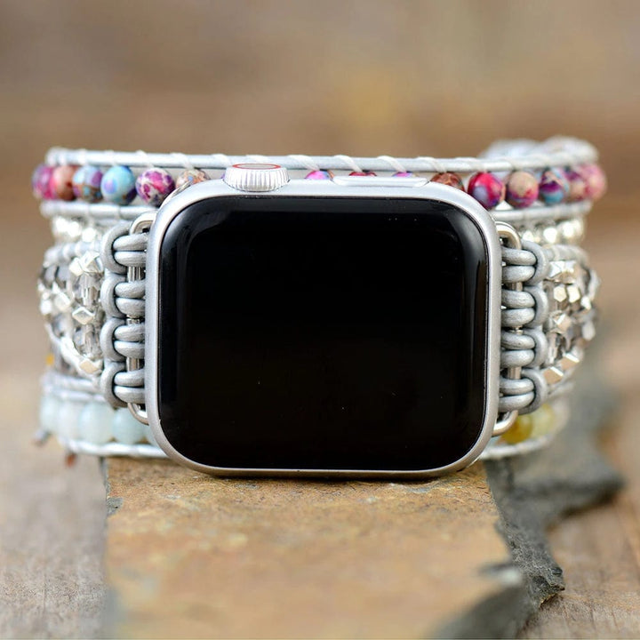 Boho Meeres Jaspis Apple Watch Wickelarmband Damen-Luzern Mode