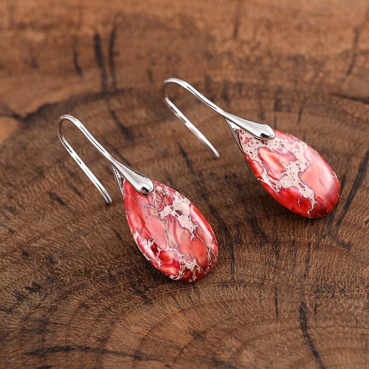 Jaspis Ohrringe | Orange | Heilend | Stilvoll | Energie | Kraftvoll | Vielseitig-Luzern Mode