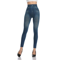 Damen Jeans Leggings mit Hohem Bund und Stretchkomfort-Luzern Mode