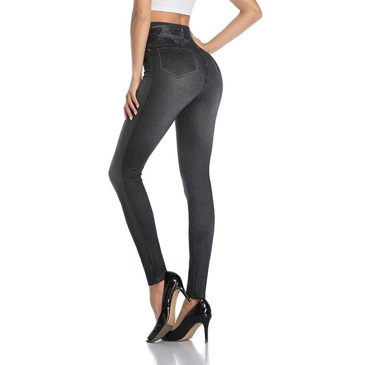 Damen Jeans Leggings mit Hohem Bund und Stretchkomfort-Luzern Mode