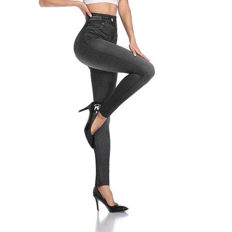 Damen Jeans Leggings mit Hohem Bund und Stretchkomfort-Luzern Mode