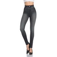 Damen Jeans Leggings mit Hohem Bund und Stretchkomfort-Luzern Mode