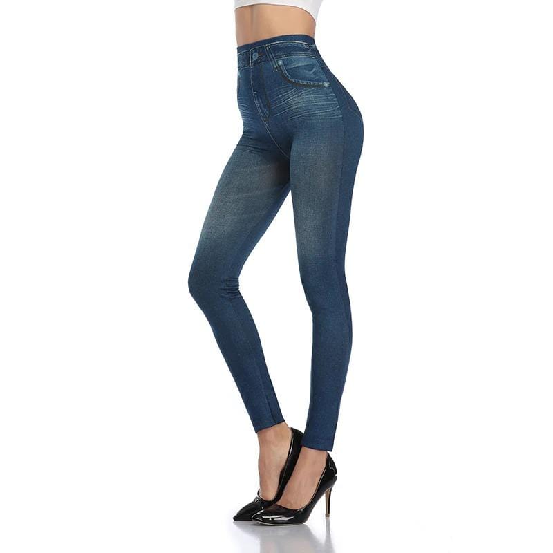 Damen Jeans Leggings mit Hohem Bund und Stretchkomfort-Luzern Mode