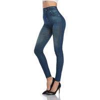 Damen Jeans Leggings mit Hohem Bund und Stretchkomfort-Luzern Mode