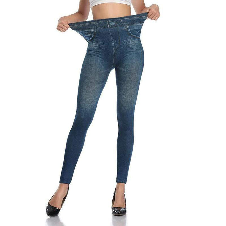 Damen Jeans Leggings mit Hohem Bund und Stretchkomfort-Luzern Mode