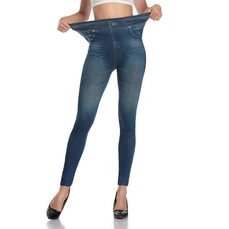Damen Jeans Leggings mit Hohem Bund und Stretchkomfort-Luzern Mode