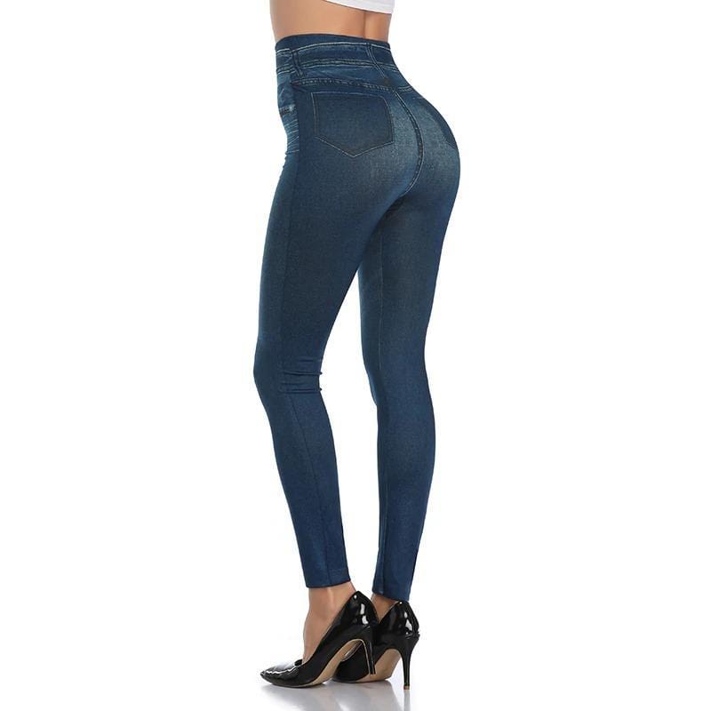 Damen Jeans Leggings mit Hohem Bund und Stretchkomfort-Luzern Mode