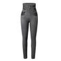 Damen Jeans Leggings mit Hohem Bund und Stretchkomfort-Grau-S-M-Luzern Mode