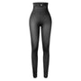 Damen Jeans Leggings mit Hohem Bund und Stretchkomfort-Schwarz-S-M-Luzern Mode