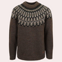 Herren Norweger Strickpullover mit Muster Wintermode-Moosgrün-XS-Luzern Mode