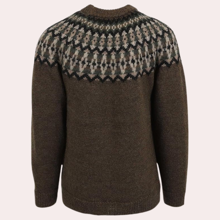 Herren Norweger Strickpullover mit Muster Wintermode-Luzern Mode