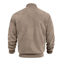 Leichte Herren Übergangsjacke im Wildleder-Look mit Stehkragen – Damian