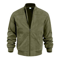 Leichte Herren Übergangsjacke im Wildleder-Look mit Stehkragen – Damian