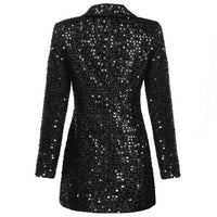 Pailletten Blazer Kleid Damen - Elegantes Party Outfit-Luzern Mode