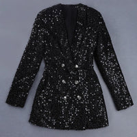 Pailletten Blazer Kleid Damen - Elegantes Party Outfit-Luzern Mode