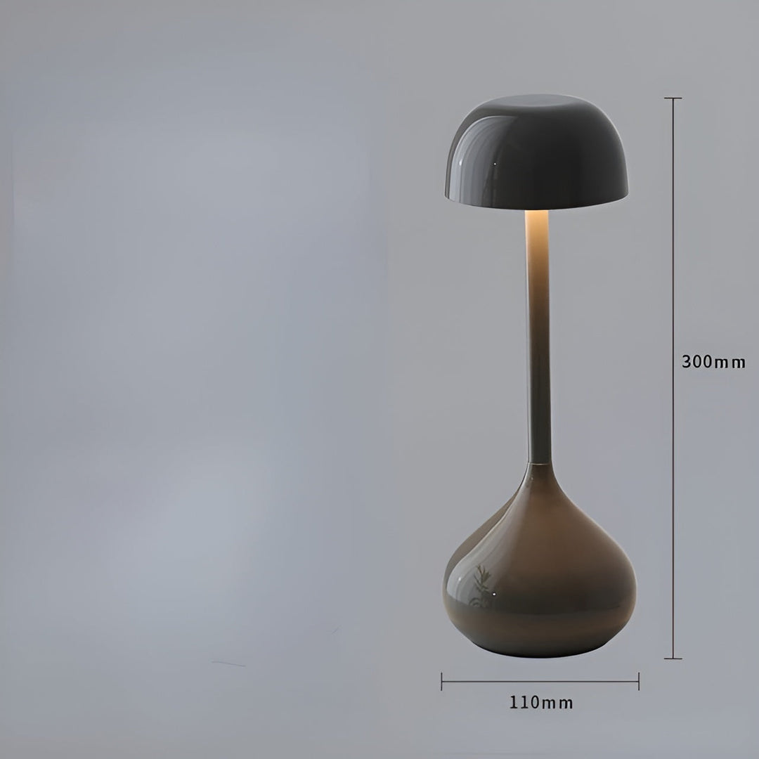 Tischlampe | Pilz Dimmbar Kabellos Stilvoll Langlebig LED Einzigartig-Grau Glänzend-Luzern Mode