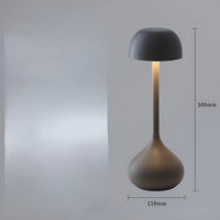 Tischlampe | Pilz Dimmbar Kabellos Stilvoll Langlebig LED Einzigartig-Grau Matt-Luzern Mode