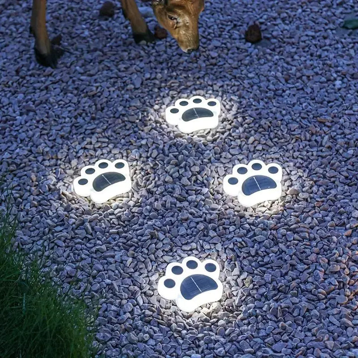 Gartenbeleuchtung | Kabellos Pfotenabdruck Solar Wiederaufladbar Langlebig Einzigartig-Luzern Mode