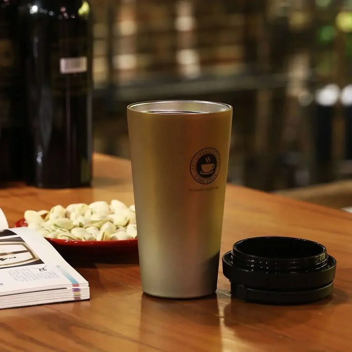 Kaffeebecher für unterwegs | Thermo | Doppelwandig | Isolierend | Stilvoll | Langlebig-Luzern Mode