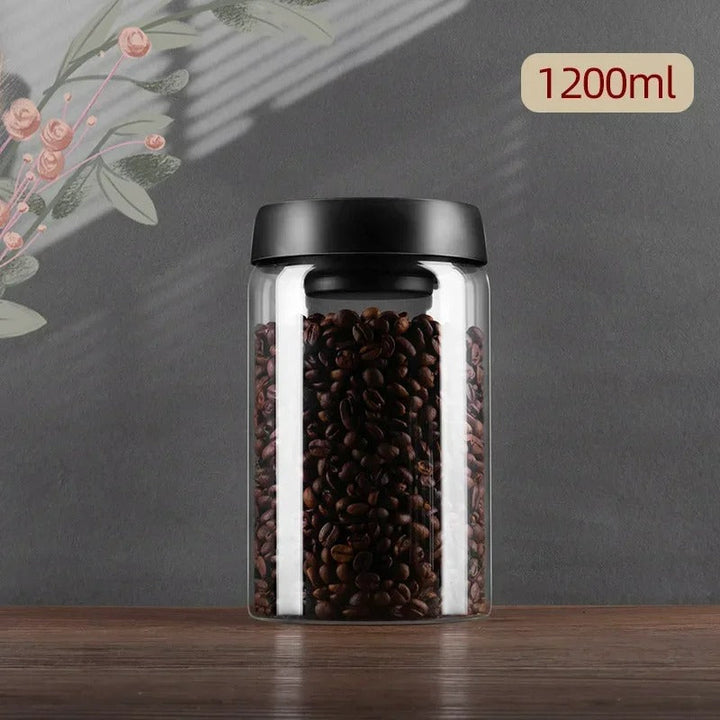 Kaffeebohnen-Vorratsbehälter | Glas Transparent Langlebig Stilvoll Luftdicht-1200ml-Luzern Mode