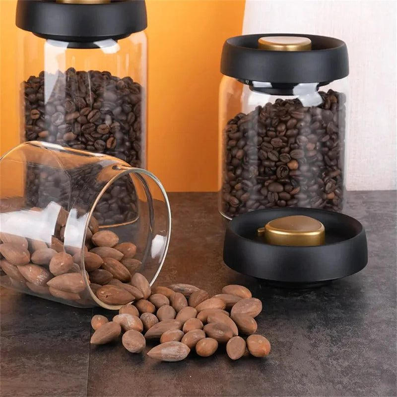 Kaffeebohnen-Vorratsbehälter | Glas Transparent Langlebig Stilvoll Luftdicht-Luzern Mode