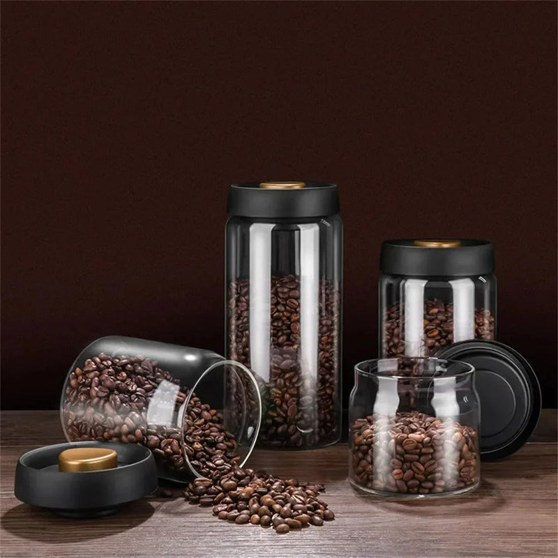 Kaffeebohnen-Vorratsbehälter | Glas Transparent Langlebig Stilvoll Luftdicht-Luzern Mode