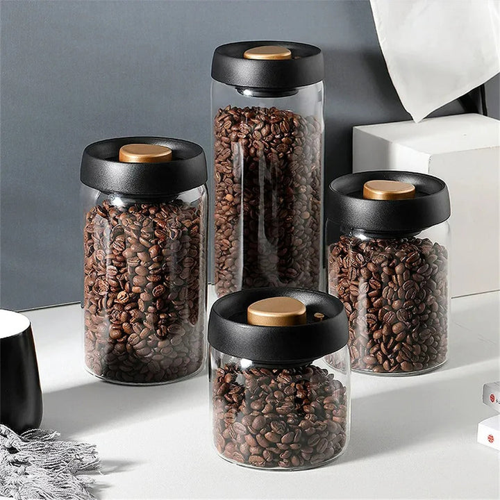 Kaffeebohnen-Vorratsbehälter | Glas Transparent Langlebig Stilvoll Luftdicht-500ml-Luzern Mode