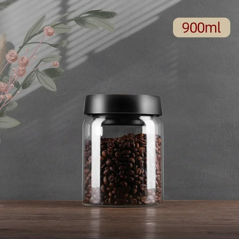 Kaffeebohnen-Vorratsbehälter | Glas Transparent Langlebig Stilvoll Luftdicht-900ml-Luzern Mode