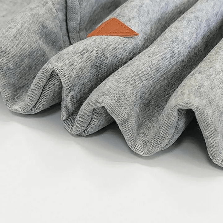 Sweatkleid | Taschen | Kaputzen | Knielang | Lange Ärmel | Einfarbig-Luzern Mode