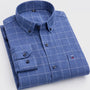 Herren Karohemd Langarm Business Freizeitmode Hemd-Blau-XS-Luzern Mode