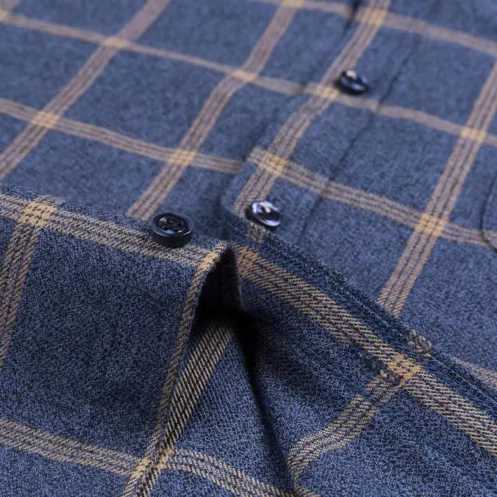 Herren Karohemd Langarm Business Freizeitmode Hemd-Luzern Mode
