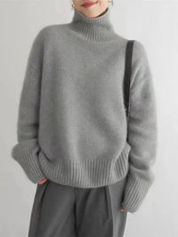 Kaschmir Rollkragenpullover Damen - Weicher Strickpullover-Luzern Mode