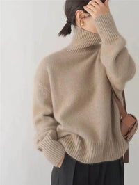 Kaschmir Rollkragenpullover Damen - Weicher Strickpullover-Luzern Mode