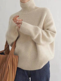 Kaschmir Rollkragenpullover Damen - Weicher Strickpullover-Luzern Mode