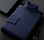 Herren Pullover | Kaschmir | Weich | Luxus | Uni | Regulär | Warm-Dunkelblau-S-Luzern Mode