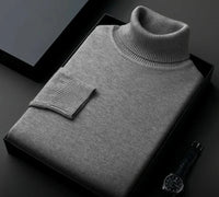 Herren Pullover | Kaschmir | Weich | Luxus | Uni | Regulär | Warm-Grau-S-Luzern Mode