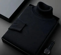 Herren Pullover | Kaschmir | Weich | Luxus | Uni | Regulär | Warm-Schwarz-S-Luzern Mode