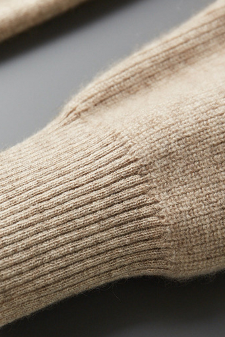 Herren Cashmere Merinowolle Jogginganzug | Beige | 2-teilig | Locker sitzend-Luzern Mode