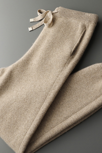 Herren Cashmere Merinowolle Jogginganzug | Beige | 2-teilig | Locker sitzend-Luzern Mode