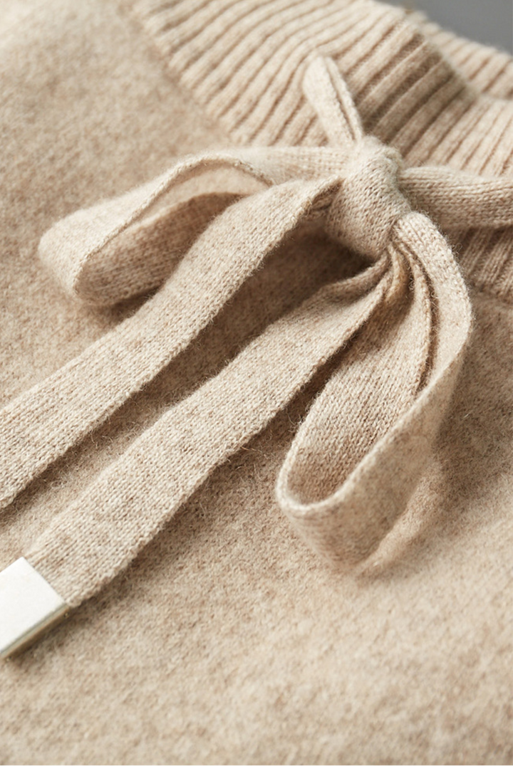 Herren Cashmere Merinowolle Jogginganzug | Beige | 2-teilig | Locker sitzend-Luzern Mode