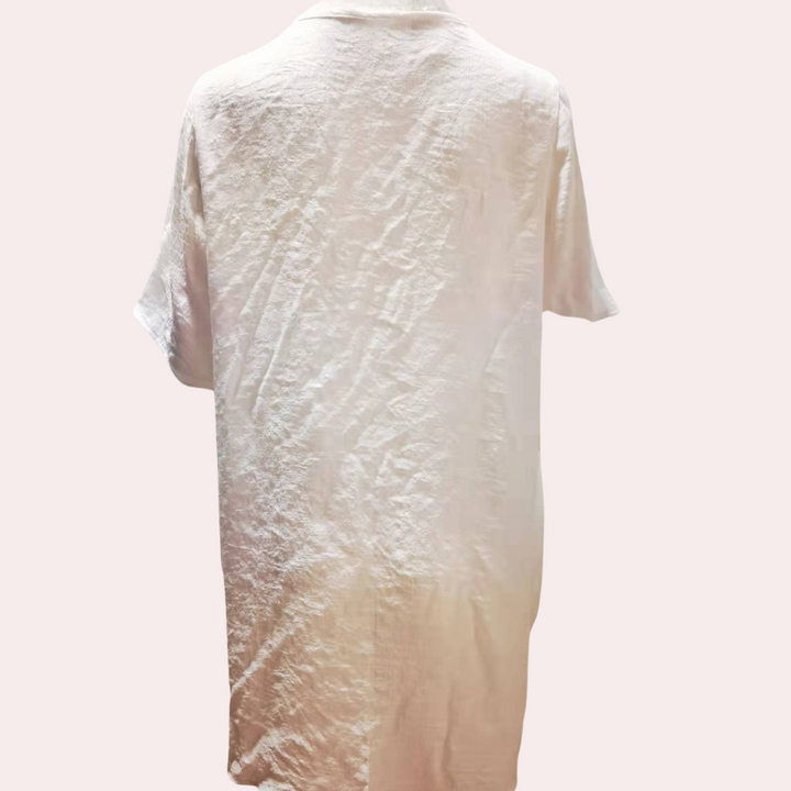 Leinenkleid Damen Sommerkleid Strandmode Tunika Look-Luzern Mode