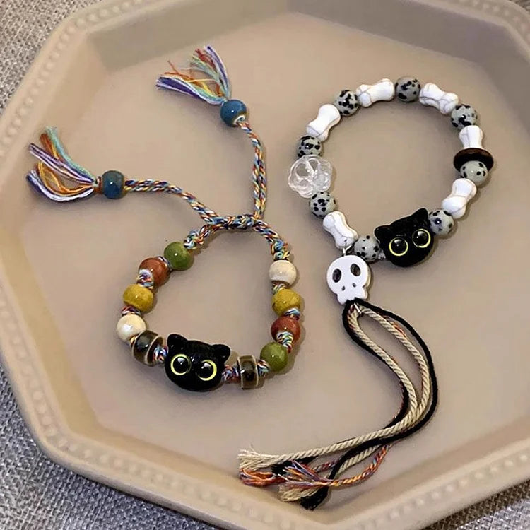Charm-Armband | Langlebig Boho Katzen Totenkopf Stilvoll Einzigartig Trendig-Luzern Mode