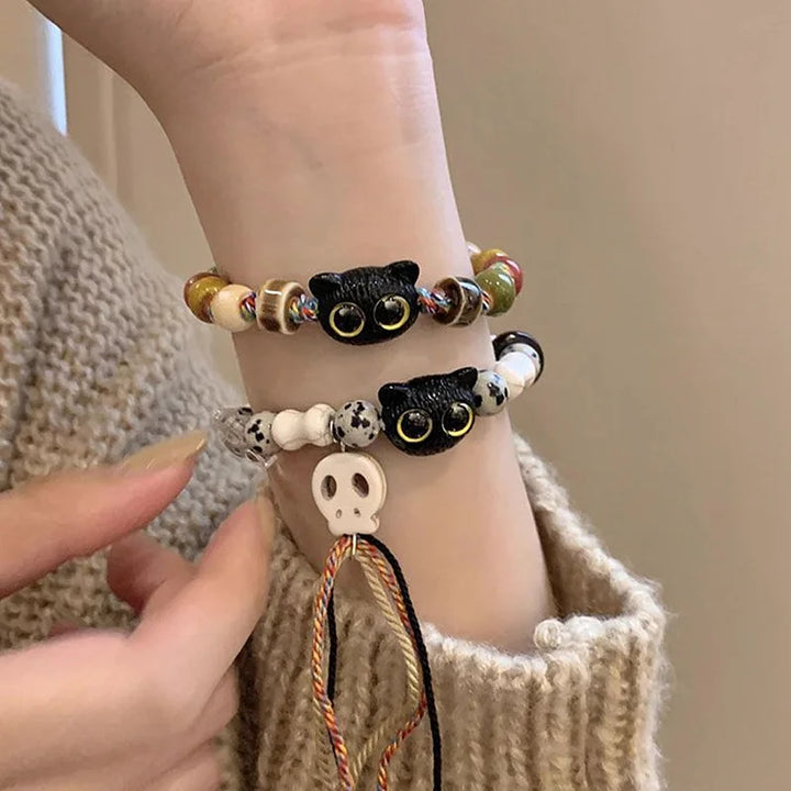 Charm-Armband | Langlebig Boho Katzen Totenkopf Stilvoll Einzigartig Trendig-Luzern Mode