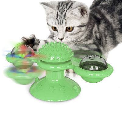 Katzen Spielstation | Nachhaltig Drehend Interaktiv Kratzen Beißen-Luzern Mode