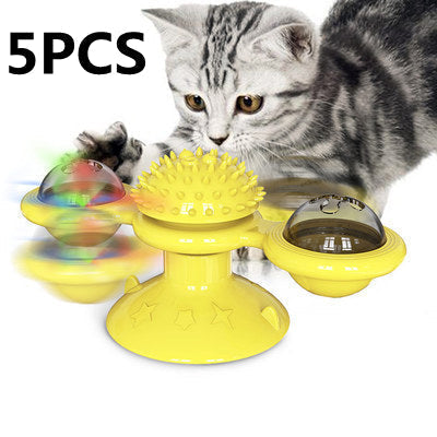Katzen Spielstation | Nachhaltig Drehend Interaktiv Kratzen Beißen-Luzern Mode
