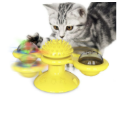 Katzen Spielstation | Nachhaltig Drehend Interaktiv Kratzen Beißen-Luzern Mode