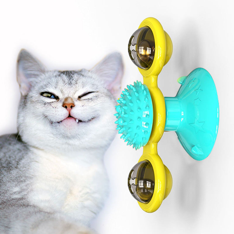 Katzen Spielstation | Nachhaltig Drehend Interaktiv Kratzen Beißen-Luzern Mode